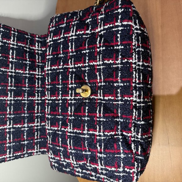 Chanel 19 Large Bag Tweed Navy Red White Multicolor - Picture 5 of 16